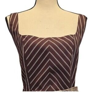 GB Tank & Patchwork Mini Skirt Set NWT | Size XL | Striped & Plaid Mixed Print